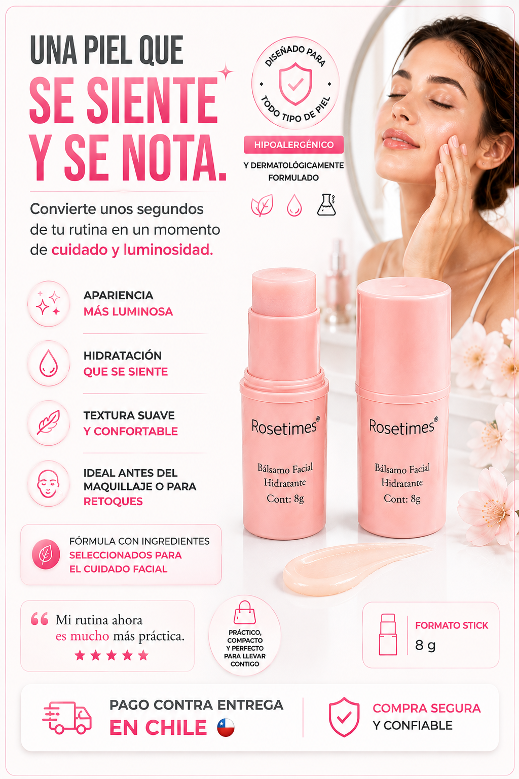 Rosetimes Glow Stick - Bálsamo Facial Coreano